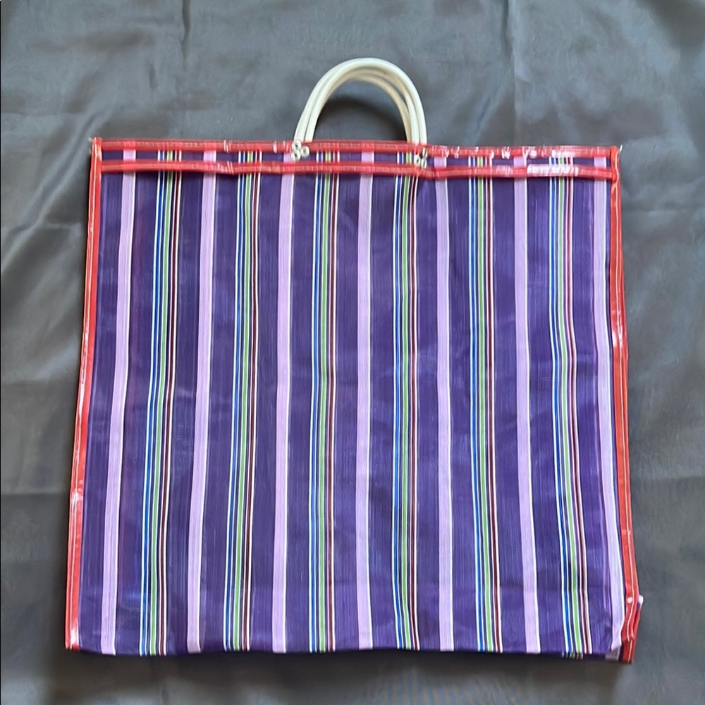 Colorful Striped Tote Bag